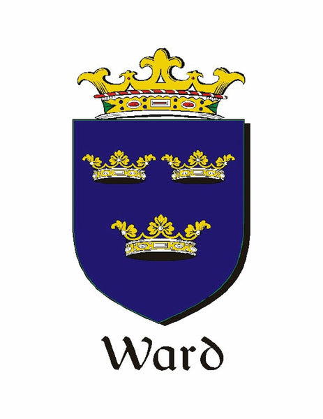 Ward Irish Coat of Arms Black Pocket Watch