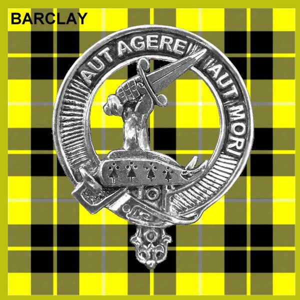 Barclay 5 oz Round Clan Crest Scottish Badge Flask