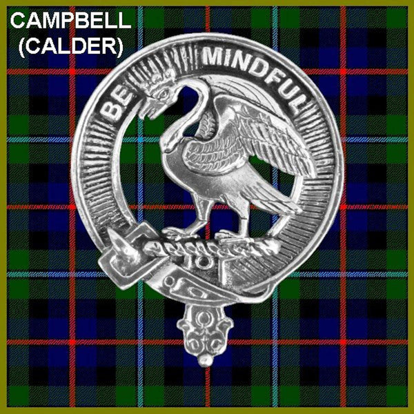 Campbell Calder 5 oz Round Clan Crest Scottish Badge Flask