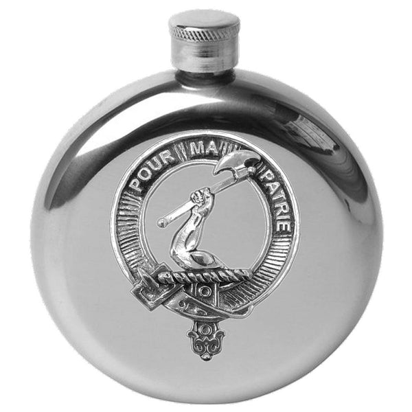 Cooper 5 oz Round Clan Crest Scottish Badge Flask
