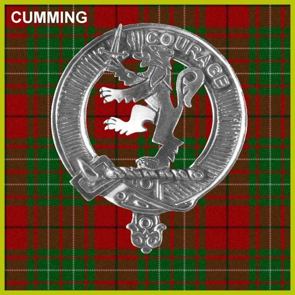 Cumming 5oz Round Scottish Clan Crest Badge Stainless Steel Flask