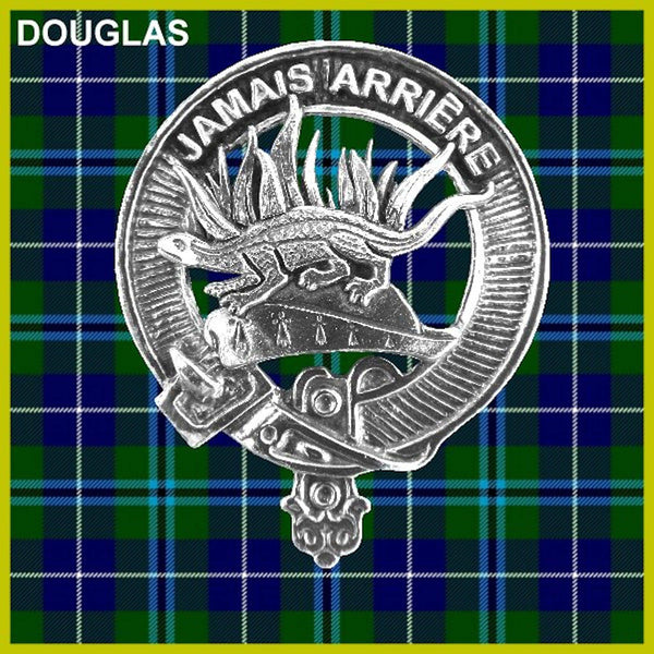 Douglas 5 oz Round Clan Crest Scottish Badge Flask
