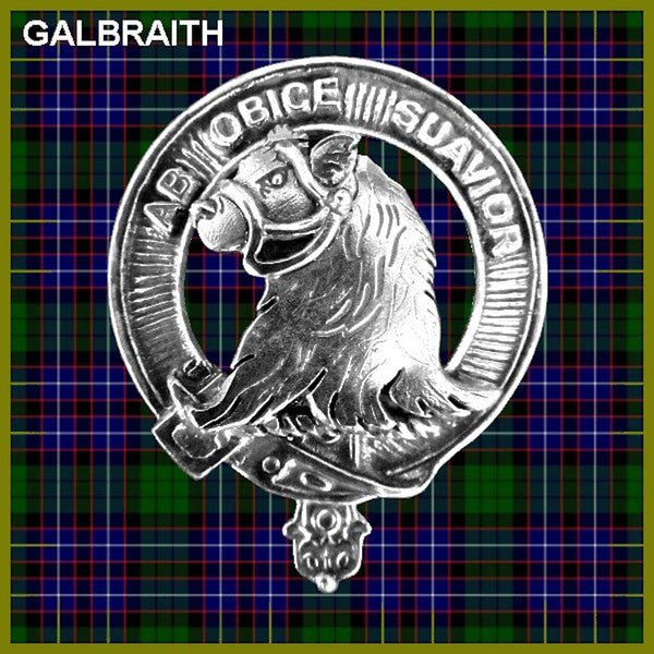 Galbraith 5 oz Round Clan Crest Scottish Badge Flask
