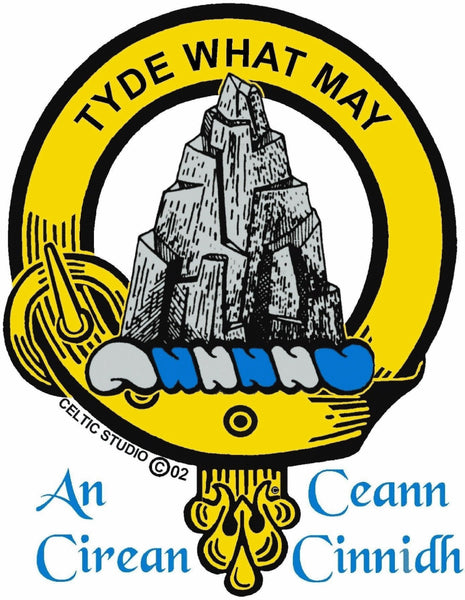 Haig 5 oz Round Clan Crest Scottish Badge Flask