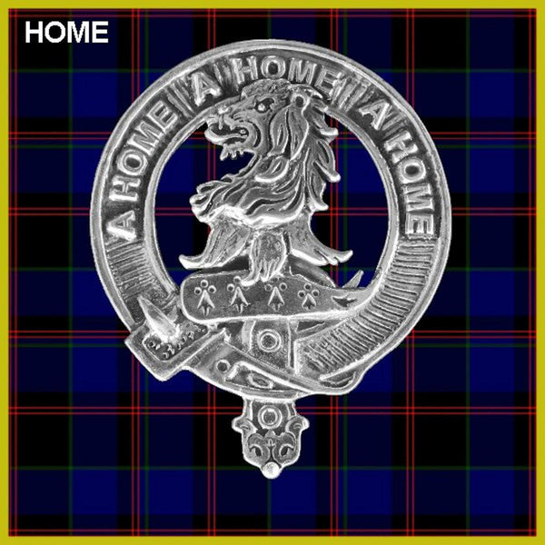 Home 5 oz Round Clan Crest Scottish Badge Flask