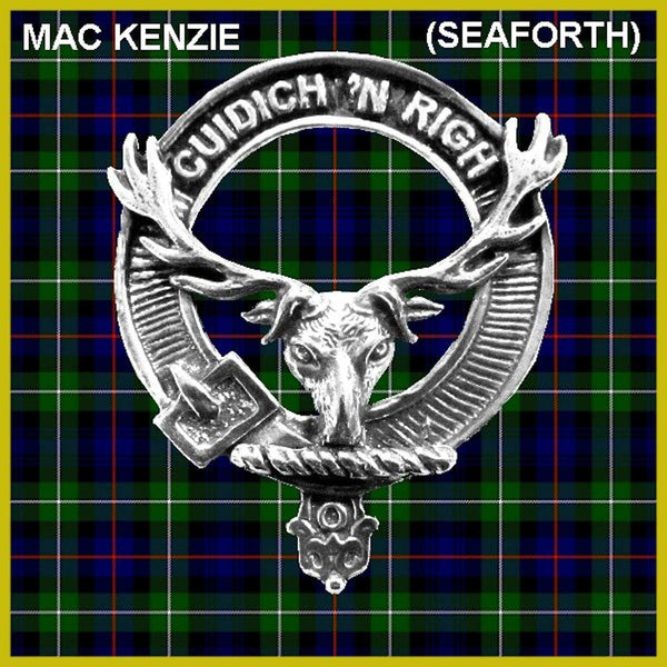 MacKenzie (Seaforth) 5 oz Round Clan Crest Scottish Badge Flask
