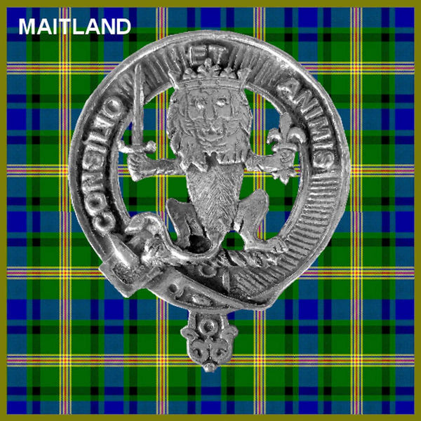 Maitland 5 oz Round Clan Crest Scottish Badge Flask