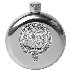 Munro 5 oz Round Clan Crest Scottish Badge Flask