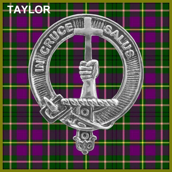 Taylor 5 oz Round Clan Crest Scottish Badge Flask