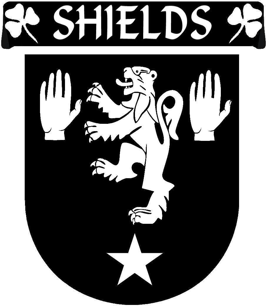 Shields Family Coat Of Arms Celtic Cross Badge