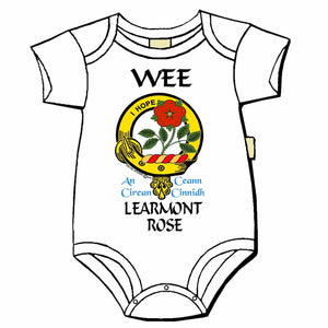 Learmont Rose Scottish Clan Crest Baby Jumper