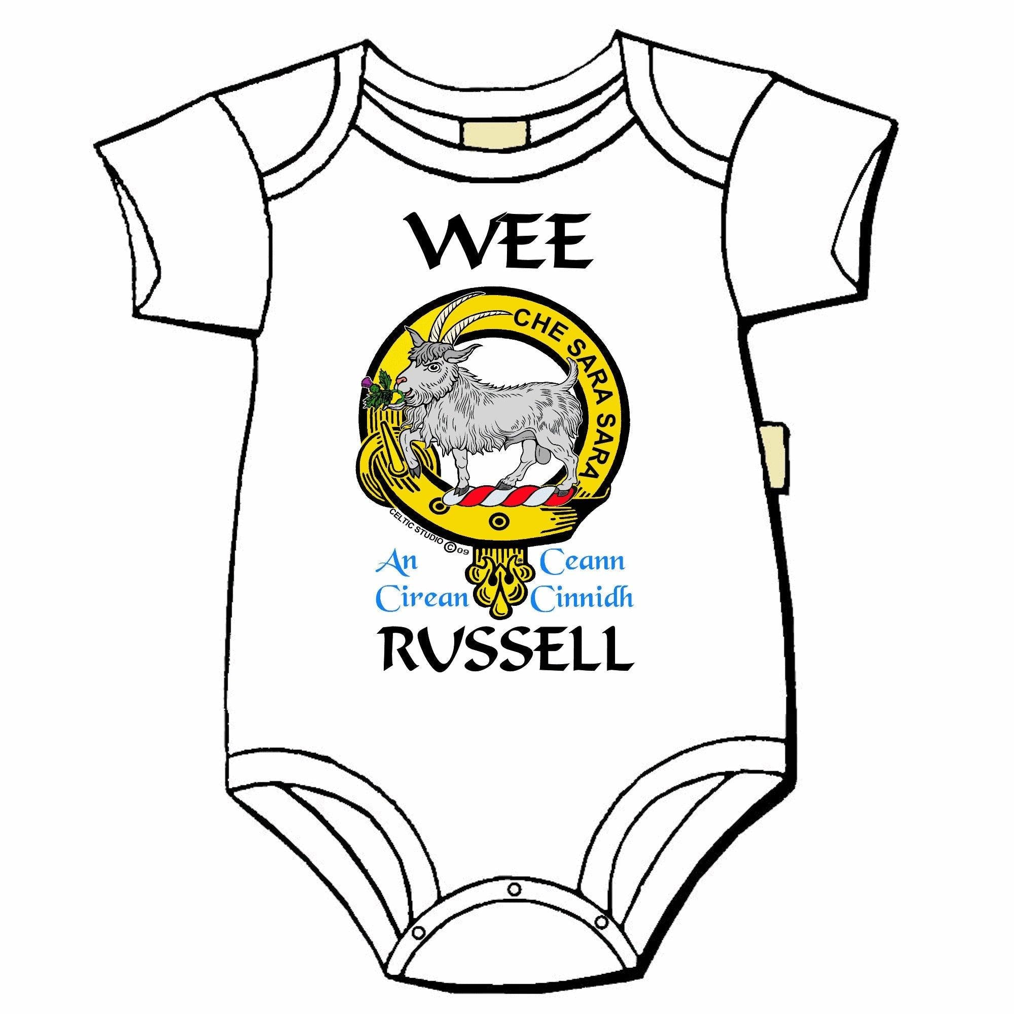 Russell Scottish Clan Crest Baby Jumper
