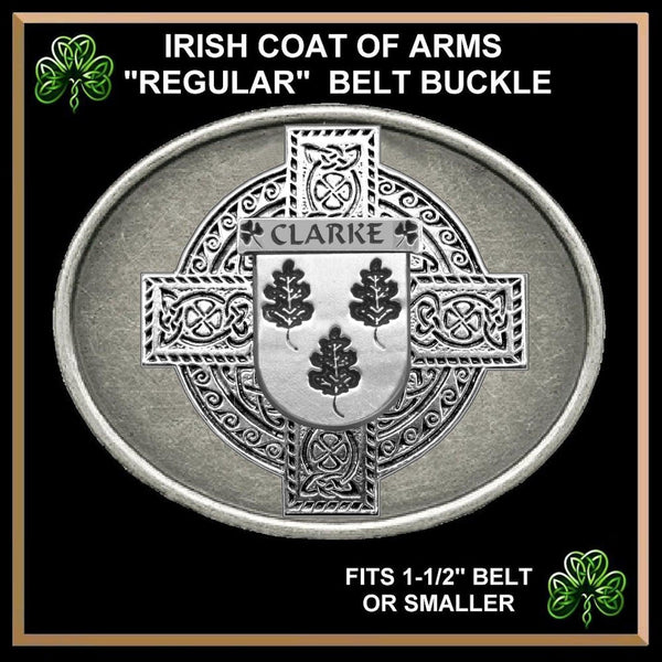 Clarke Irish Coat of Arms Regular Buckle