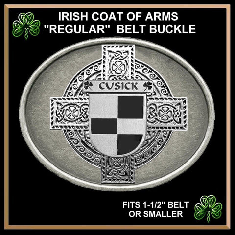 Cusick Irish Coat of Arms Regular Buckle