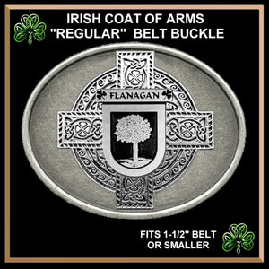 Flanagan Irish Coat of Arms Regular Buckle