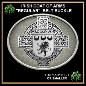 McManus Irish Coat of Arms Regular Buckle
