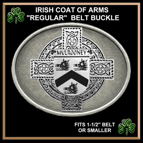 Mulrooney Irish Coat of Arms Regular Buckle