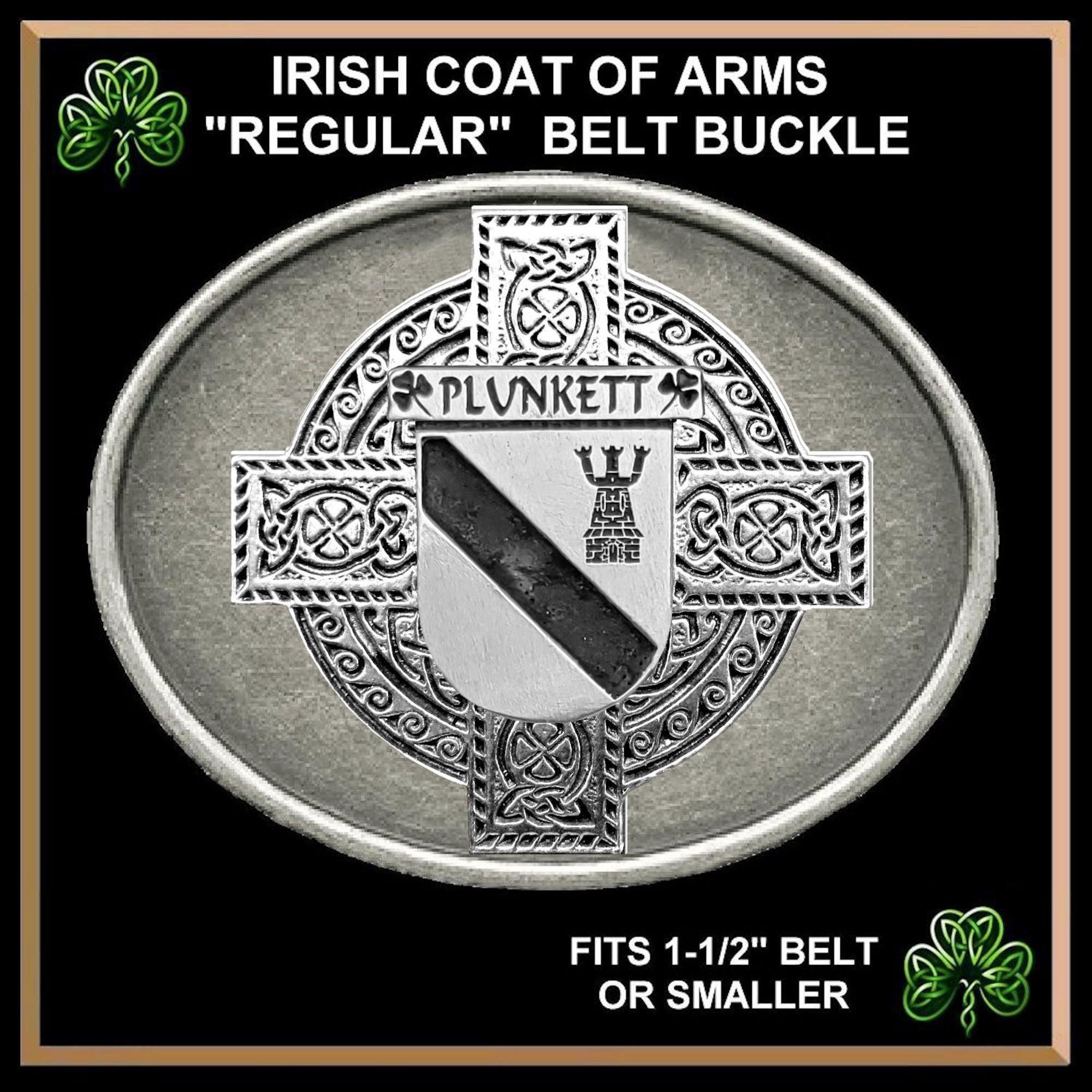 Plunkett Irish Coat of outlets Arms Interlace Kilt Buckle