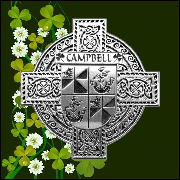 Campbell Irish Coat of Arms Badge Glass Beer Mug