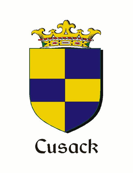 Cusick Irish Coat of Arms Badge Glass Beer Mug