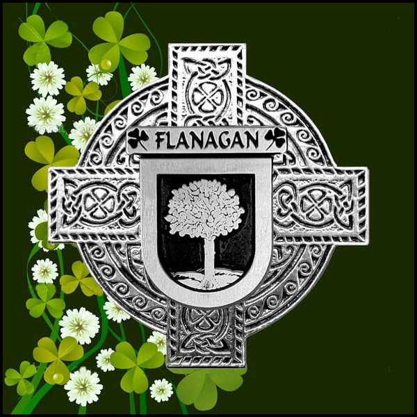 Flanagan Coat of Arms Badge Beer Mug Glass Tankard
