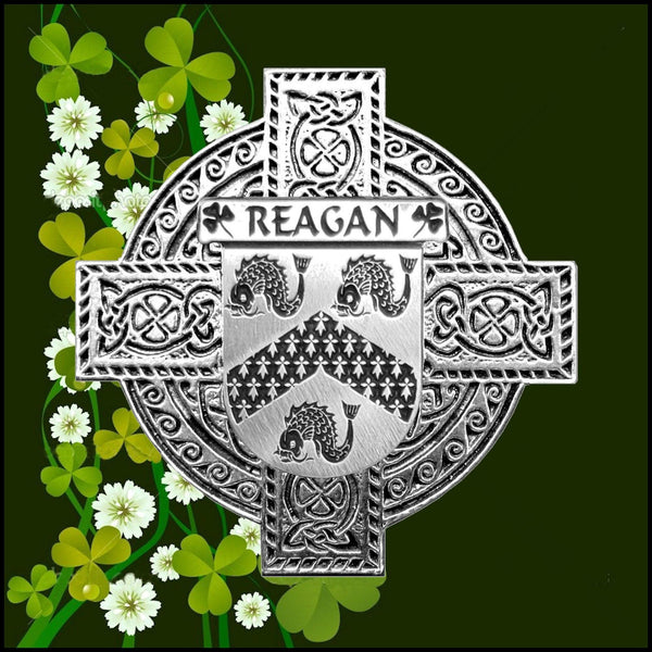Reagan Irish Coat of Arms Badge Glass Beer Mug