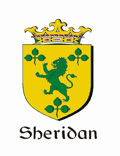 Sheridan Irish Coat of Arms Badge Glass Beer Mug