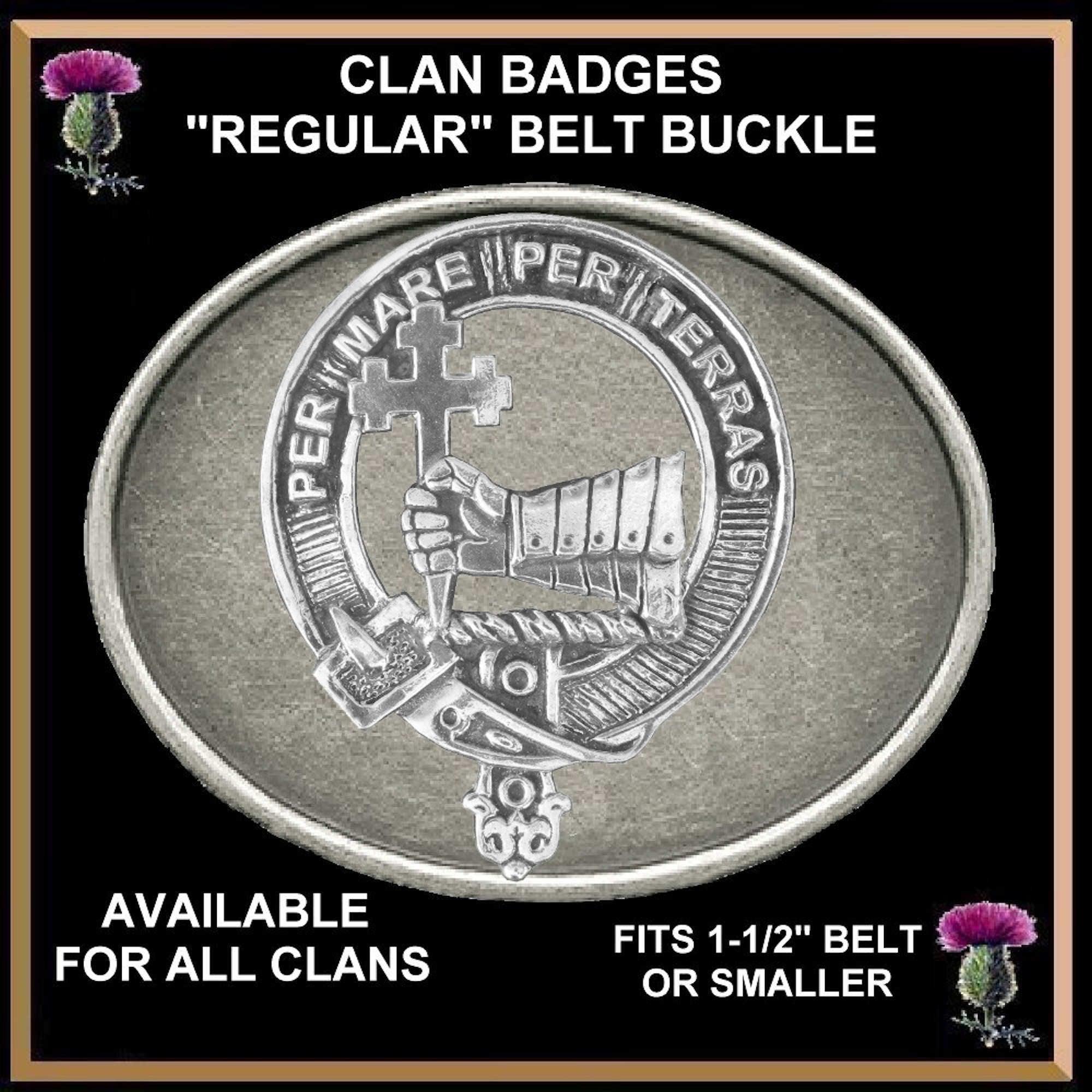 MacDonald Sleat Clan Crest Regular Buckle