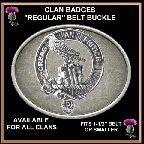 MacDonald Glengarry Clan Crest Regular Buckle