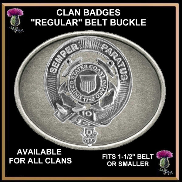US Coast Guard Cian Clan Crest Regular Buckle