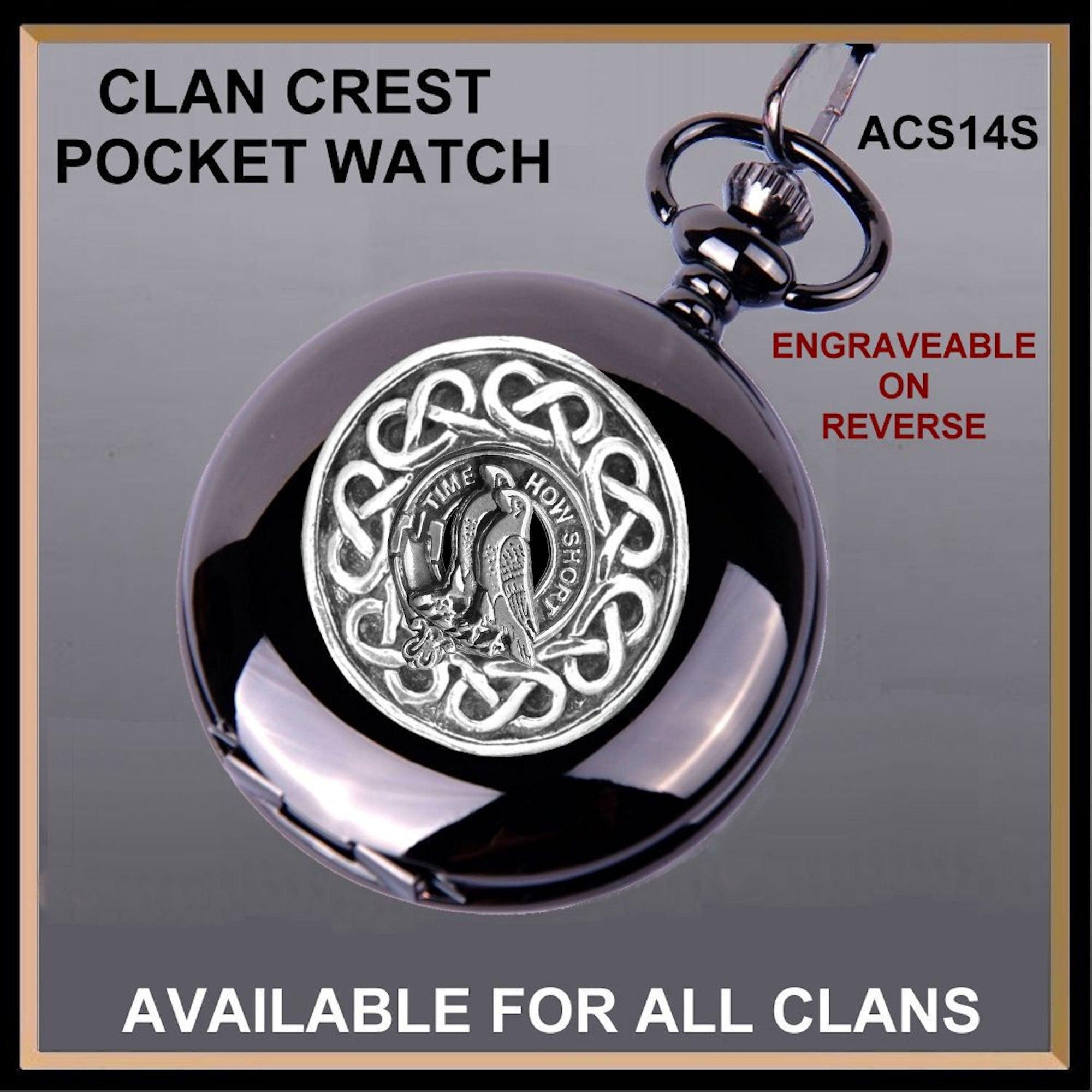 Akins Scottish Clan Crest Pocket Watch