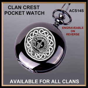 Kirkpatrick Scottish Clan Crest Pocket Watch