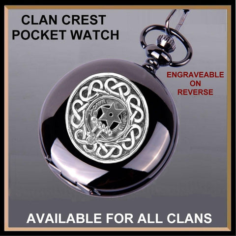 Jardine Clan Crest  Black Pocket Watch