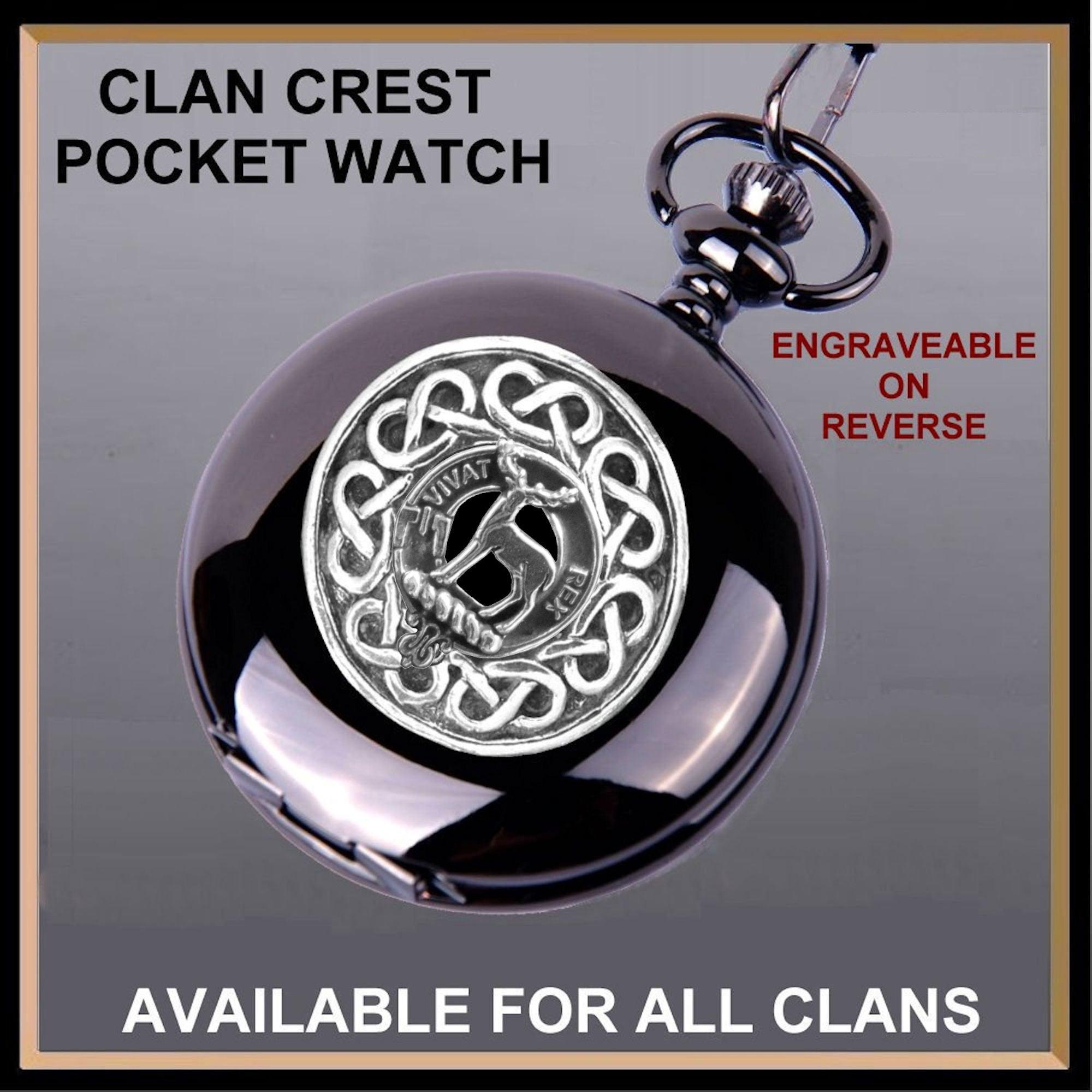 MacCorqudale Scottish Clan Crest Pocket Watch
