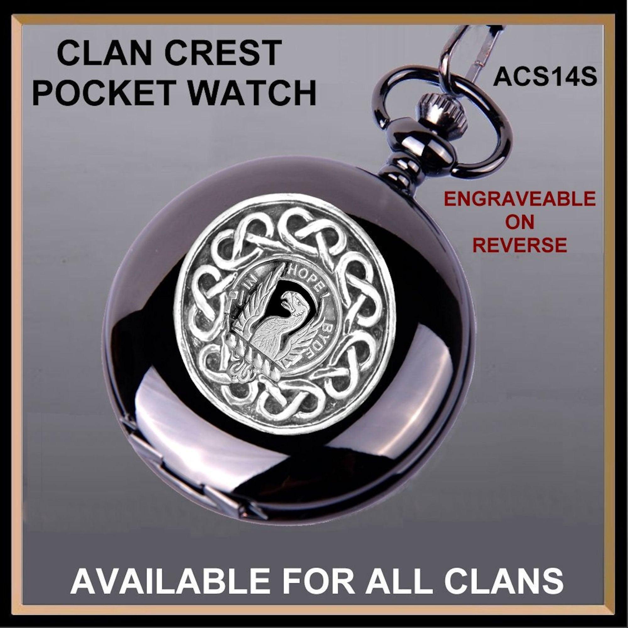 MacIan Scottish Clan Crest Pocket Watch