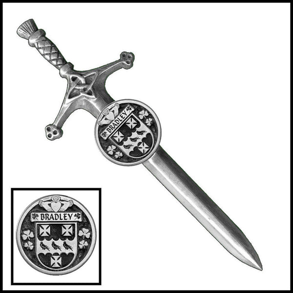 Bradley Irish Coat of Arms Disk Kilt Pin