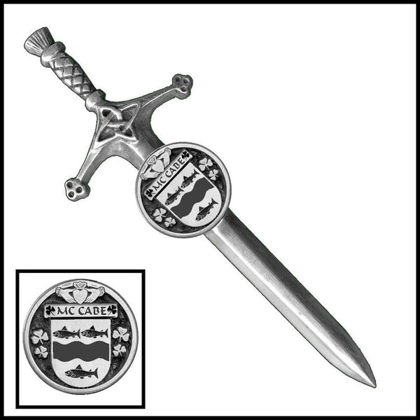 McCabe Irish Coat of Arms Disk Kilt Pin