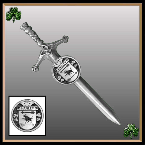 Hanley Irish Coat of Arms Disk Kilt Pin
