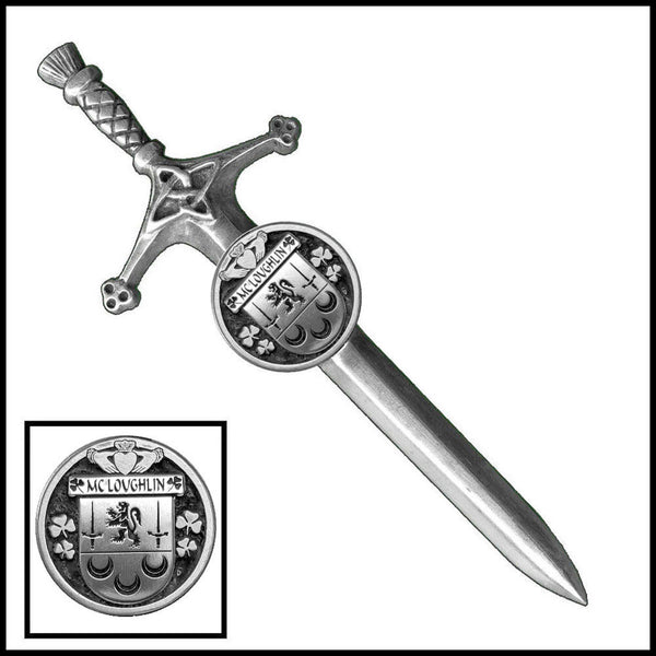 McLoughlin Irish Coat of Arms Disk Kilt Pin
