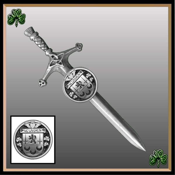 McLoughlin Irish Coat of Arms Disk Kilt Pin