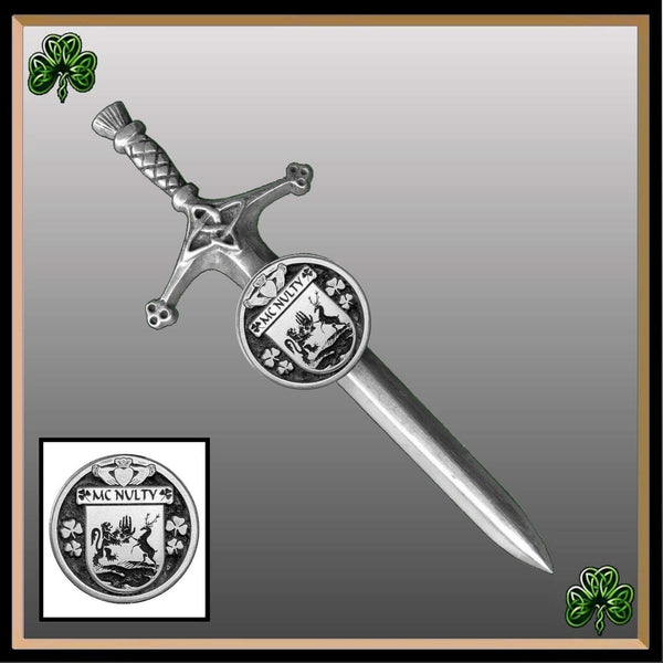 McNulty Irish Coat of Arms Disk Kilt Pin