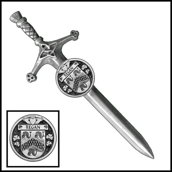 Regan Irish Coat of Arms Disk Kilt Pin