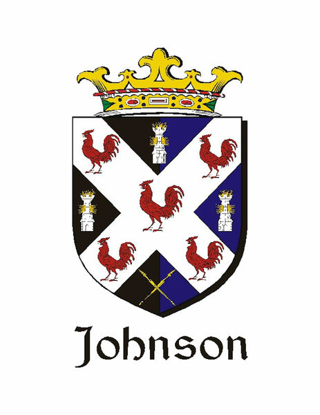 Johnson Irish Coat of Arms Celtic Cross Pendant ~ IP04