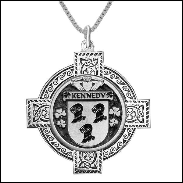 Kennedy Irish Coat of Arms Celtic Cross Pendant ~ IP04