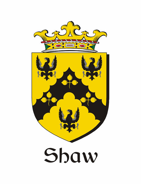 Shaw Irish Coat of Arms Celtic Cross Pendant ~ IP04