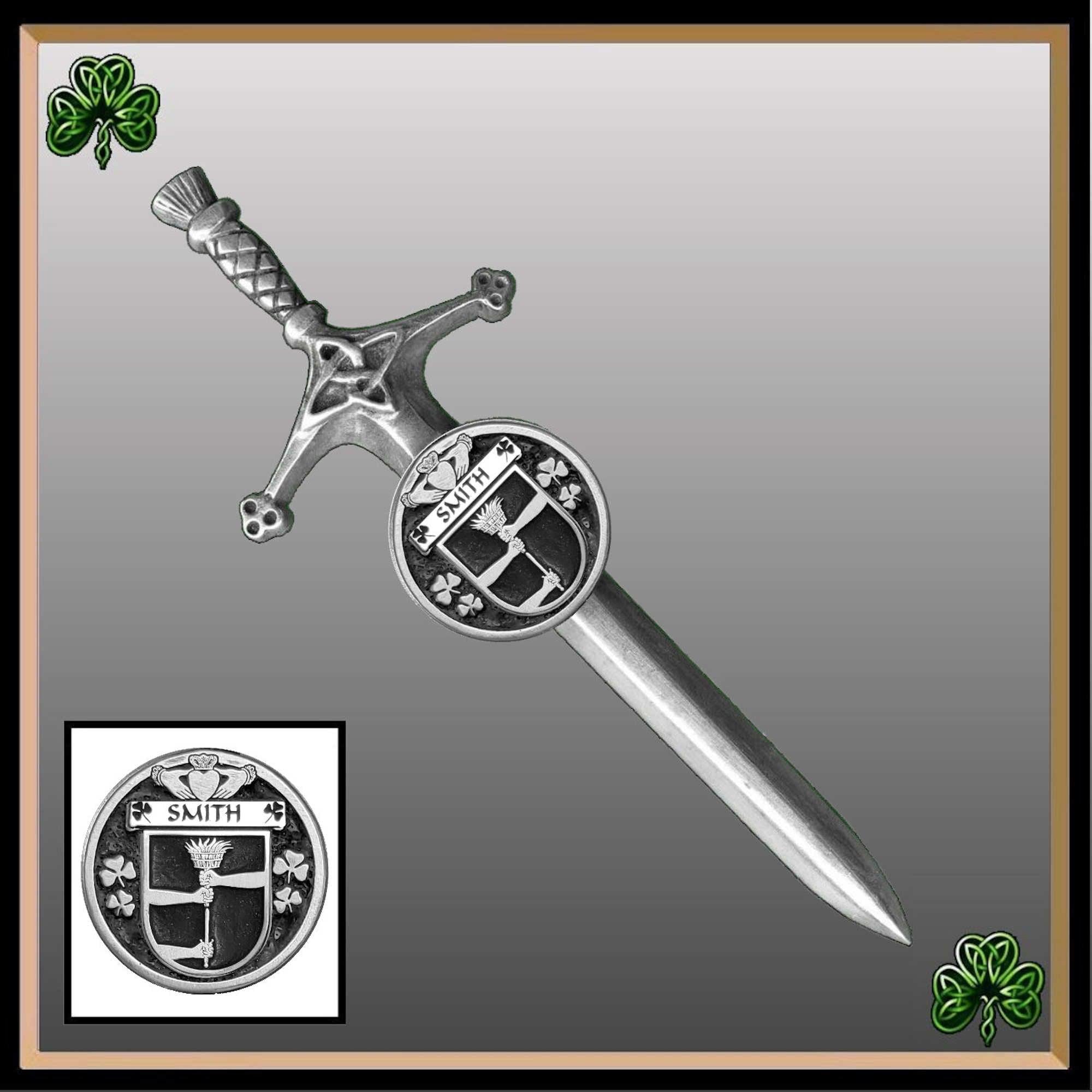 Smith Irish Coat of Arms Disk Kilt Pin