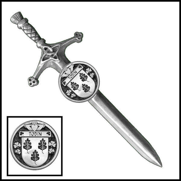 Tobin Irish Coat of Arms Disk Kilt Pin