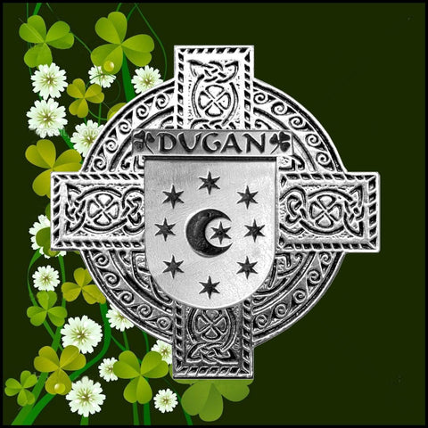 Dugan Irish Coat of Arms Celtic Cross Badge