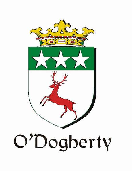 Doherty Irish Coat of Arms Disk Loop Tie Bar ~ Sterling silver