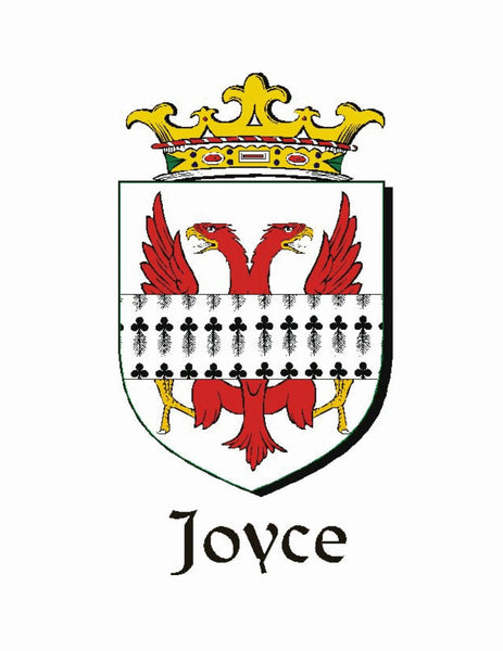 Joyce Irish Coat of Arms Disk Loop Tie Bar ~ Sterling silver